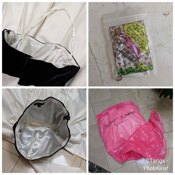 BETSEY JOHNSON B+W Strapless Elegant Cocktail Dress - Picture 4 of 8